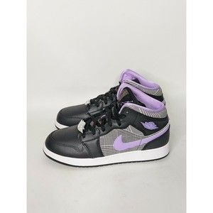 Nike Air Jordan 1 Mid SE Black Lilac White DC7226-015 Size 6.5Y / Women Size 8